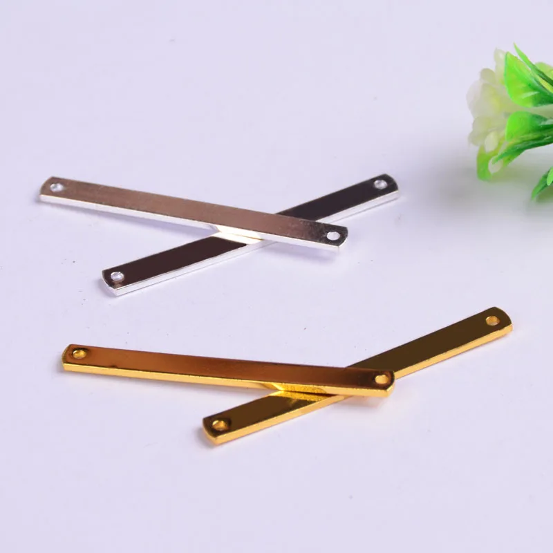 50pcs/lot 4*40mm New Fashion Long Strip Charm Gold/Silver color for Necklaces Bar Party Necklace For Women DIY Jewelry
50pcs/lot 4*40mm New Fashion Long Strip Charm Gold/Silver color for Necklaces Bar Party Necklace For Women DIY Jewelry