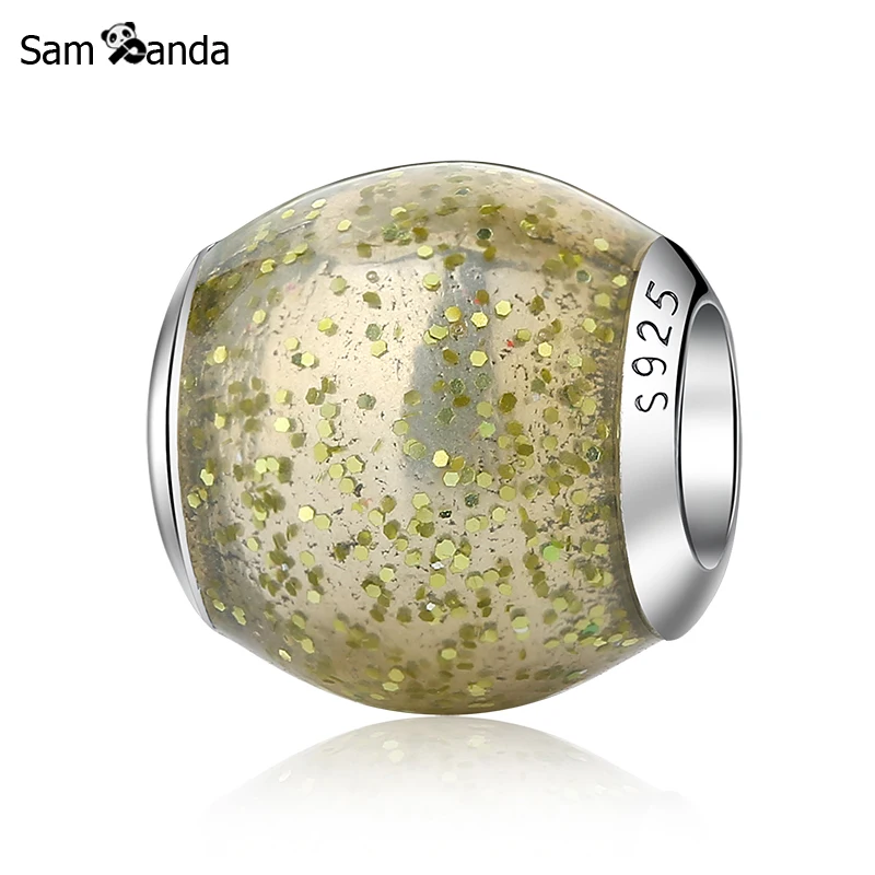 Authentic 100% 925 Sterling Silver Charm Bead Glitter Ball Beads Gold Enamel Fit Pandora Bracelets Women DIY Fine Jewelry
Authentic 100% 925 Sterling Silver Charm Bead Glitter Ball Beads Gold Enamel Fit Pandora Bracelets Women DIY Fine Jewelry