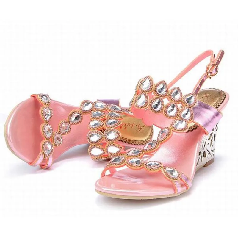 2018 new fashion gladiator wedges high heels sandals bling bling rhinestone buckle women shoes summer slippers big size 34-44
2018 new fashion gladiator wedges high heels sandals bling bling rhinestone buckle women shoes summer slippers big size 34-44