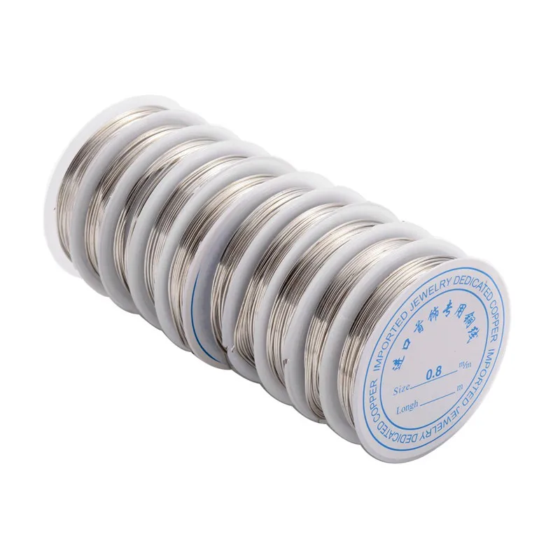 10Roll Silver Color 0.8mm Wire Copper Wire Beading Wrapping Wire for Jewelry Making bracelets necklaces,3m/Roll, Nickel Free
10Roll Silver Color 0.8mm Wire Copper Wire Beading Wrapping Wire for Jewelry Making bracelets necklaces,3m/Roll, Nickel Free