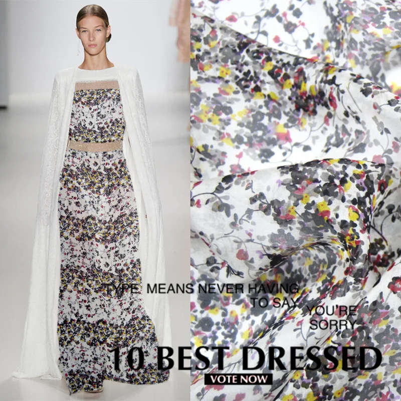 Silk Chiffon Fabric Dress Striped Floral spring summer 100% shirt dress Baotou (1 meter)
Silk Chiffon Fabric Dress Striped Floral spring summer 100% shirt dress Baotou (1 meter)