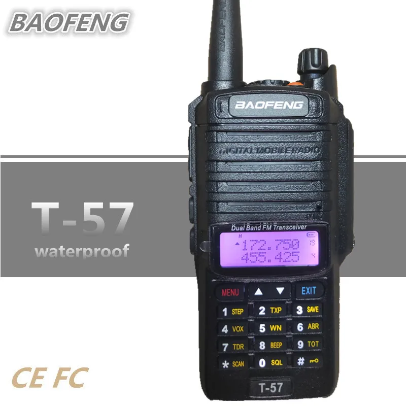 BAOFENG T-57 Waterproof IP67 10KM Walkie Talkie Professional UHF VHF Dual PTT Poratable CB Radio Station UV-9R BAOFENG T57
BAOFENG T-57 Waterproof IP67 10KM Walkie Talkie Professional UHF VHF Dual PTT Poratable CB Radio Station UV-9R BAOFENG T57