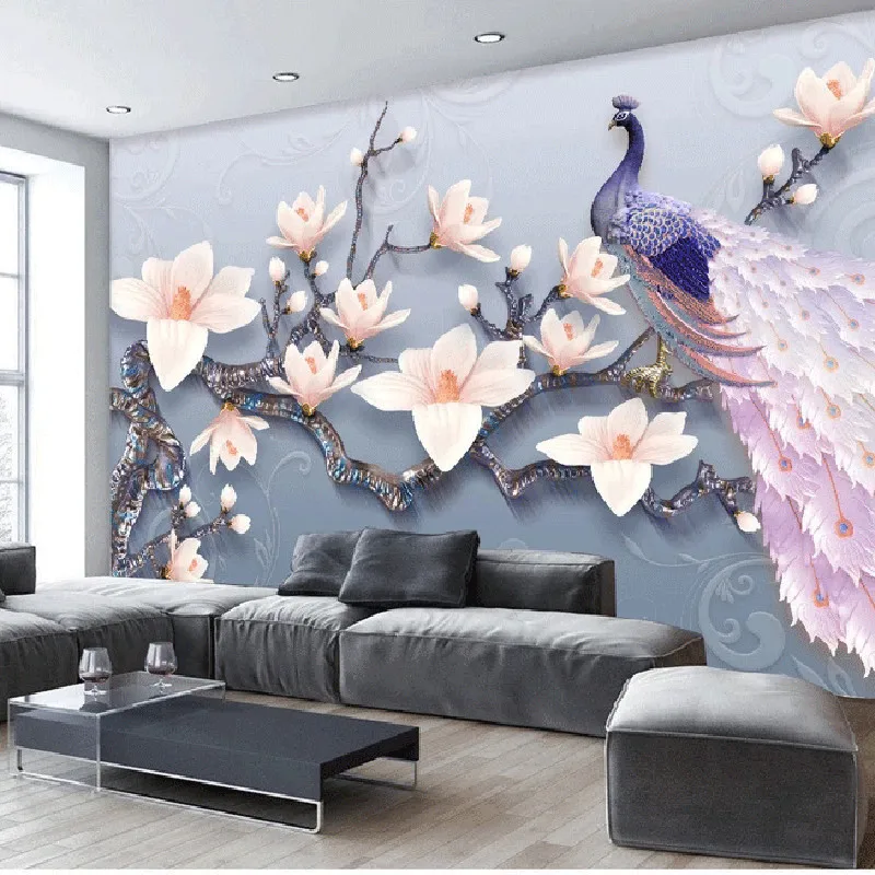 Home Decor Living Room Wall Covering Custom 3d Mural Wallpaper Embossed flower Peacock TV Background 3D Mural Wall Paper
Home Decor Living Room Wall Covering Custom 3d Mural Wallpaper Embossed flower Peacock TV Background 3D Mural Wall Paper
