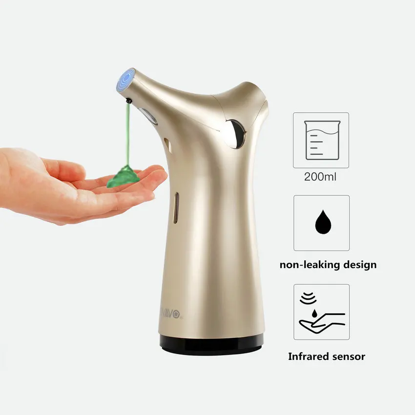 SVAVO полностью автоматический сенсорный дозатор мыла 200 мл, высококачественный диспенсер, водонепроницаемый для кухни, ванной комнаты, туалета, наконечника
SVAVO полностью автоматический сенсорный дозатор мыла 200 мл, высококачественный диспенсер, водонепроницаемый для кухни, ванной комнаты, туалета, наконечника