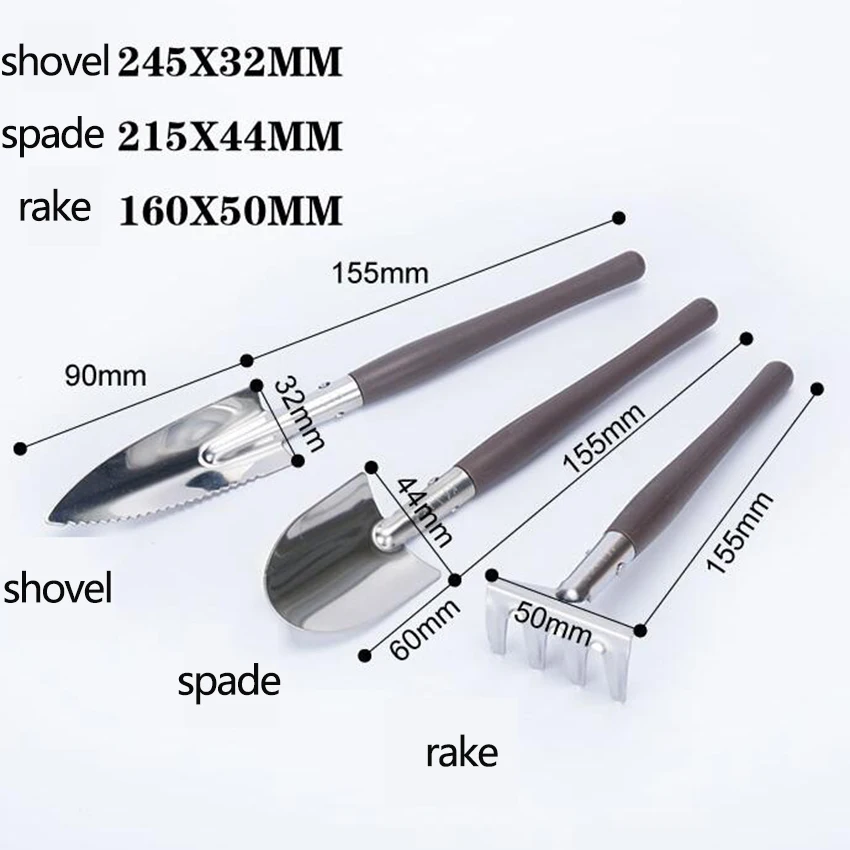 3pcs/set Mini Portable Gardening Tool Metal Head Shovel Rake Spade Garden Plant Wooden Handle Tool Set
3pcs/set Mini Portable Gardening Tool Metal Head Shovel Rake Spade Garden Plant Wooden Handle Tool Set