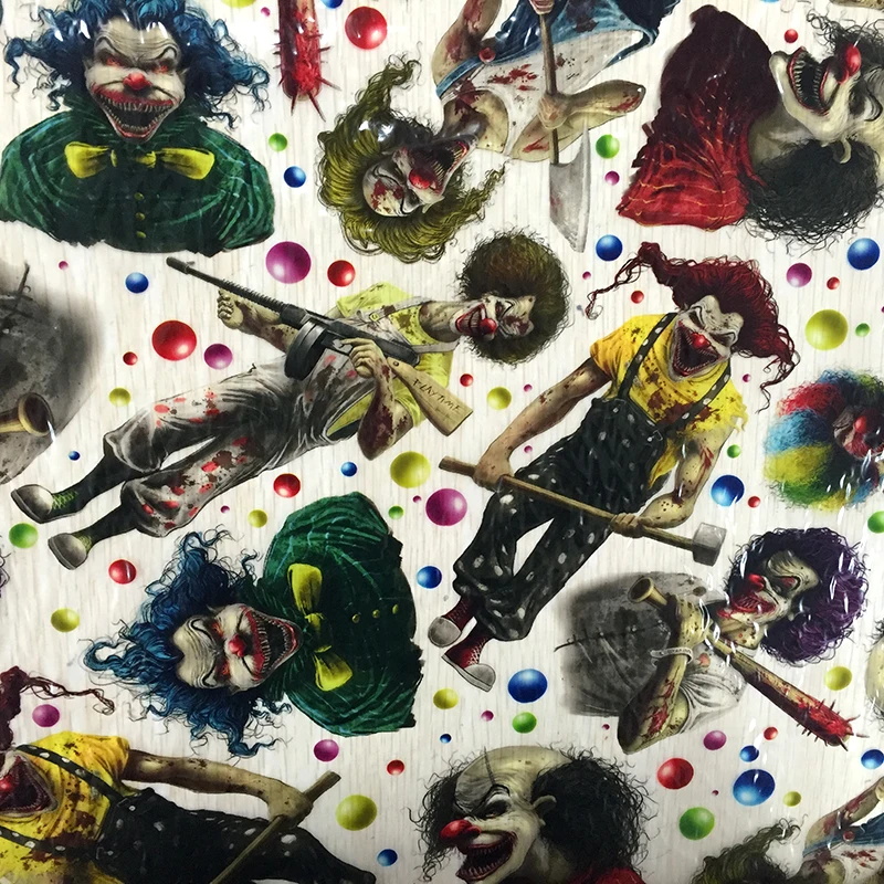 Newest CSKW9046 0.5mX20m hydrographic film transfer colorful clowns pattern water transfer printing
Newest CSKW9046 0.5mX20m hydrographic film transfer colorful clowns pattern water transfer printing