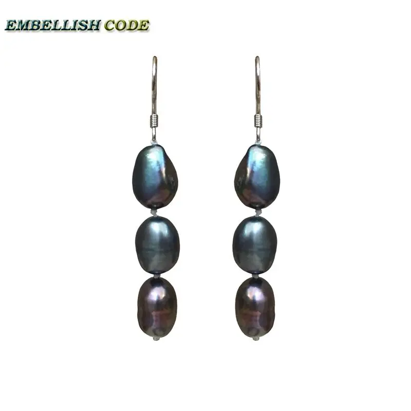 simple stely popular hook dangle earring long shape Cultured pearls dark blue peacock color Rainbow Lustrous for girl or women
simple stely popular hook dangle earring long shape Cultured pearls dark blue peacock color Rainbow Lustrous for girl or women