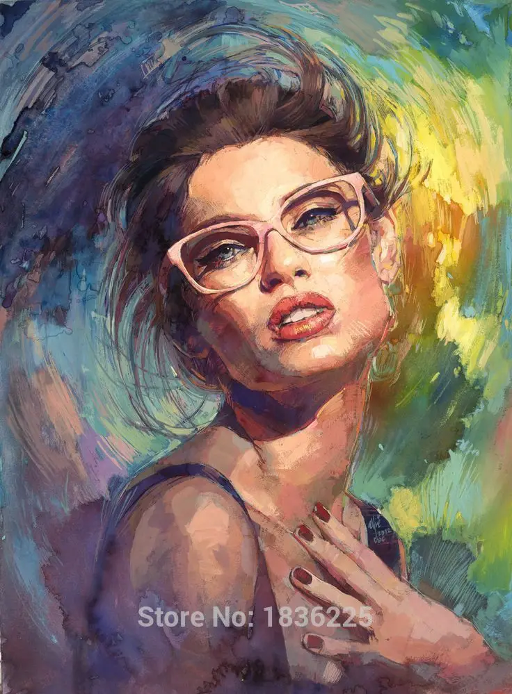 Art Supply Bulk Canvas Paintings Handmade Sexy Girl Wear Glasses Oil Painting on Canvas Art for Room or Hotel Decoration
Art Supply Bulk Canvas Paintings Handmade Sexy Girl Wear Glasses Oil Painting on Canvas Art for Room or Hotel Decoration