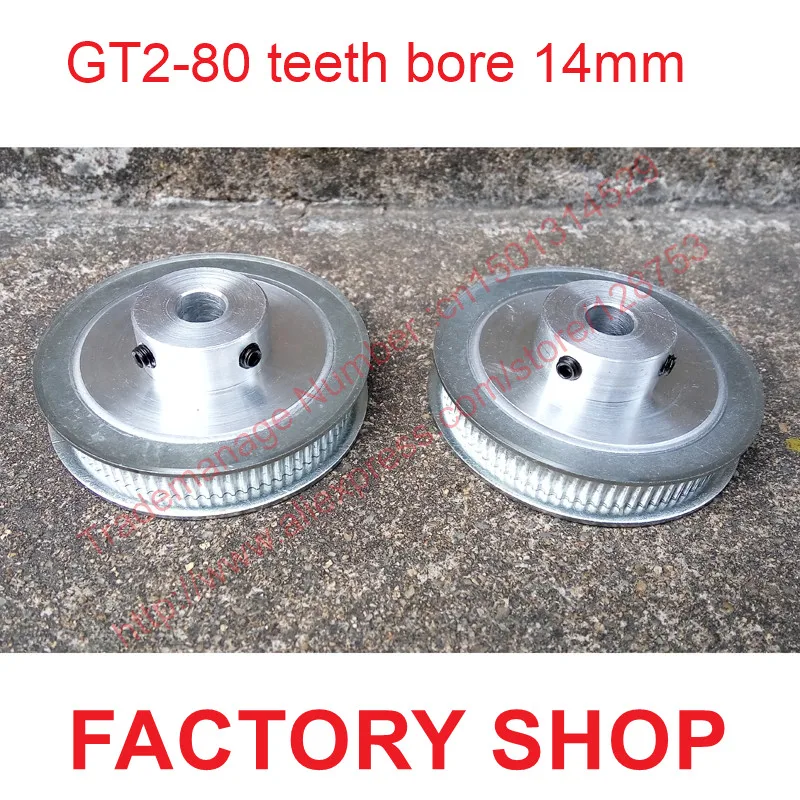 whole sale 2pcs 80 teeth Bore 14mm GT2 Timing Pulley 80 tooth fit width 6mm of 2GT timing Belt High quality Free shipping
whole sale 2pcs 80 teeth Bore 14mm GT2 Timing Pulley 80 tooth fit width 6mm of 2GT timing Belt High quality Free shipping