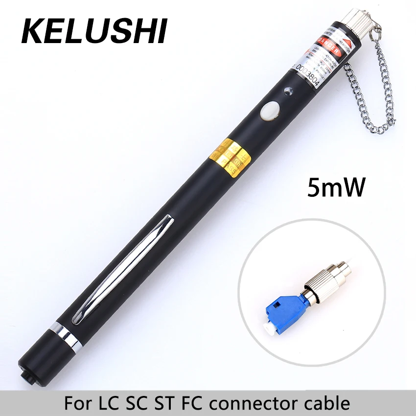 KELUSHI 1mW 1~5km Type Fiber Optic Visual Fault Locator Cable Tester Testing Tool + 2.5mm Universal LC/FC/SC/ST Adapter
KELUSHI 1mW 1~5km Type Fiber Optic Visual Fault Locator Cable Tester Testing Tool + 2.5mm Universal LC/FC/SC/ST Adapter