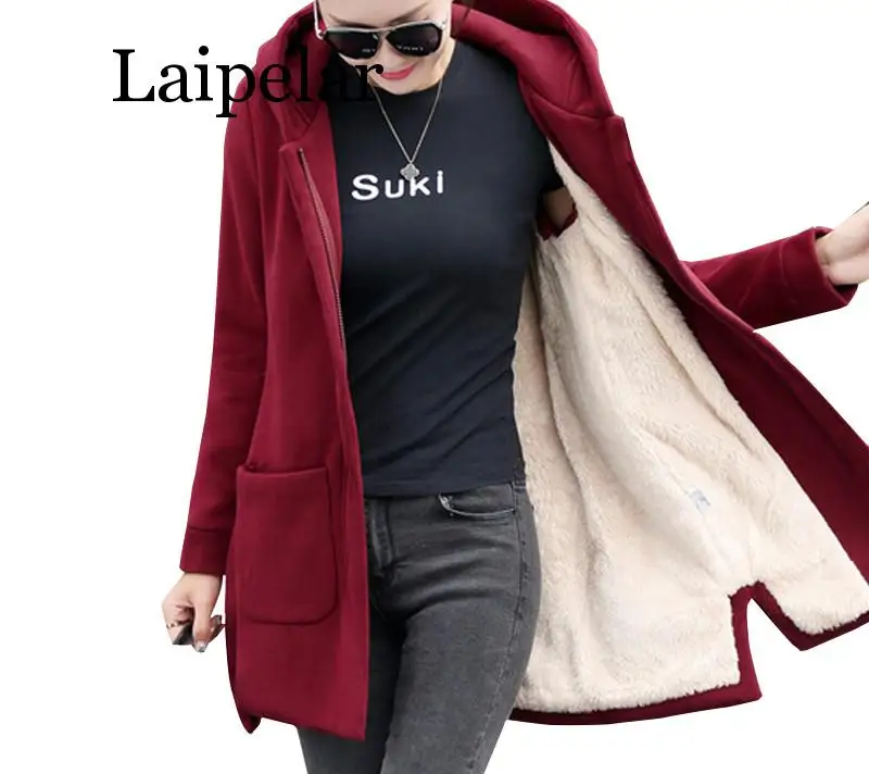 Autumn Winter Women Fleece Jacket Coats Female Long Hooded Coats Outerwear Warm Thick Female Red Slim Fit Hoodies Jackets
Autumn Winter Women Fleece Jacket Coats Female Long Hooded Coats Outerwear Warm Thick Female Red Slim Fit Hoodies Jackets