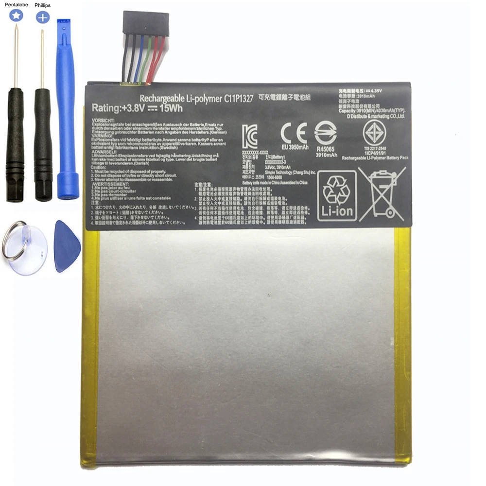 Сменный аккумулятор C11P1327 3910 мАч для Asus Fonepad 7 FE170CG ME170C FE170 Fonepad7 K017 K012 Tab
Сменный аккумулятор C11P1327 3910 мАч для Asus Fonepad 7 FE170CG ME170C FE170 Fonepad7 K017 K012 Tab