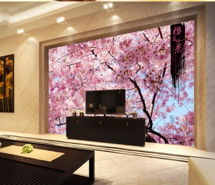 Modern Custom 3D Wallpaper Beautiful romantic cherry blossom love TV sofa background wall Home Decor Living Room Wall Covering
Modern Custom 3D Wallpaper Beautiful romantic cherry blossom love TV sofa background wall Home Decor Living Room Wall Covering