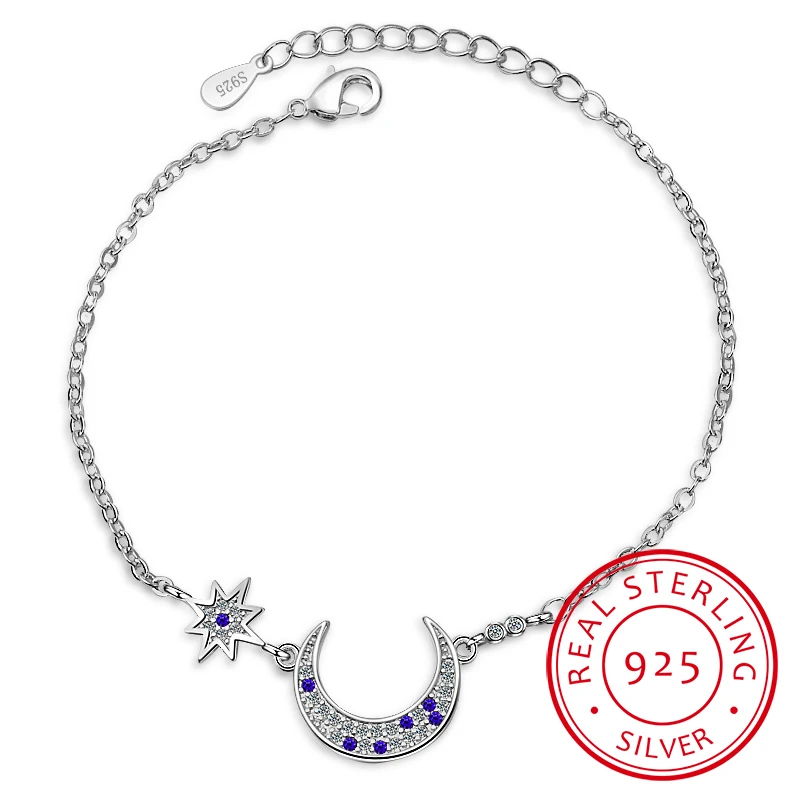Hot Star Moon Style Women Bracelet Charm 925 Sterling Silver Bangle New Fashion Armband Accessory Ts Bride Wedding
Hot Star Moon Style Women Bracelet Charm 925 Sterling Silver Bangle New Fashion Armband Accessory Ts Bride Wedding