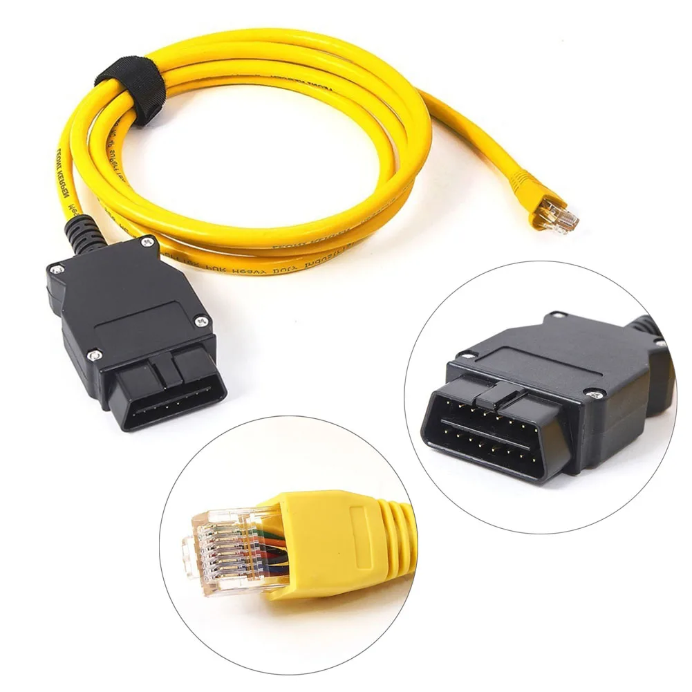 Новый длинный интерфейсный кабель 2 м для интерфейса Ethernet-OBD, интерфейсный кабель, стандартное кодирование серии F для BMW ENET
Новый длинный интерфейсный кабель 2 м для интерфейса Ethernet-OBD, интерфейсный кабель, стандартное кодирование серии F для BMW ENET