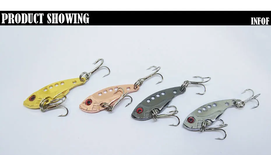 Set de 100 cebos duros VIB metal para pesca de mar