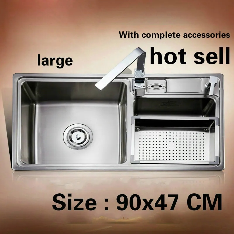 Free shipping Food grade 304 stainless steel hot sell standard kitchen sink double trough 90x47 CM
Free shipping Food grade 304 stainless steel hot sell standard kitchen sink double trough 90x47 CM