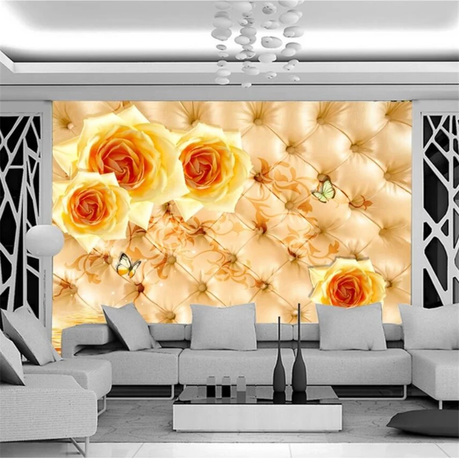 beibehang Custom mural papel de parede 3d photo wallpaper soft bag golden rose TV background wall living room bedroom wallpaper
beibehang Custom mural papel de parede 3d photo wallpaper soft bag golden rose TV background wall living room bedroom wallpaper
