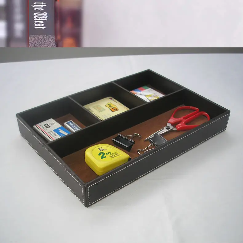 30x21cm wood wooden leather desktop office file stationery sundries accessories pen tray holder organizer box case brown 299B
30x21cm wood wooden leather desktop office file stationery sundries accessories pen tray holder organizer box case brown 299B