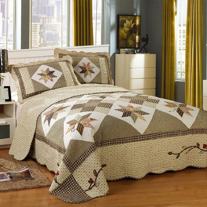 Cotton Patchwork Bedspread on the Bed Quilt Set 3PCS Quilted Double Blanket for Bed 4PCS Breathable Bedding King Size Coverlet
Cotton Patchwork Bedspread on the Bed Quilt Set 3PCS Quilted Double Blanket for Bed 4PCS Breathable Bedding King Size Coverlet
