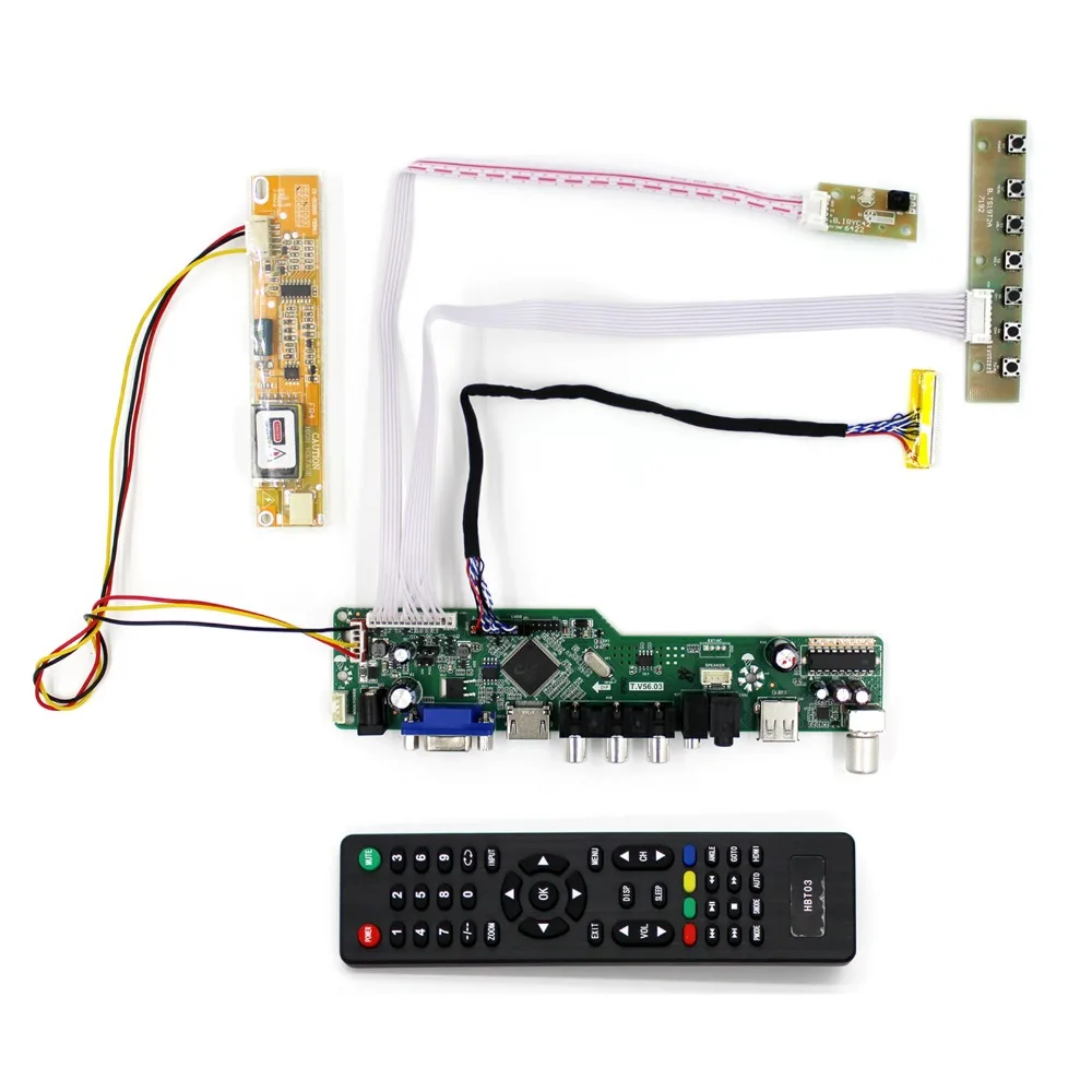 TV+H DMI+VGA+AV+USB+AUDIO LCD Control Board For 1366x768 LP156WH1 LTN156AT01 LTN160AT01 LCD Screen
TV+H DMI+VGA+AV+USB+AUDIO LCD Control Board For 1366x768 LP156WH1 LTN156AT01 LTN160AT01 LCD Screen
