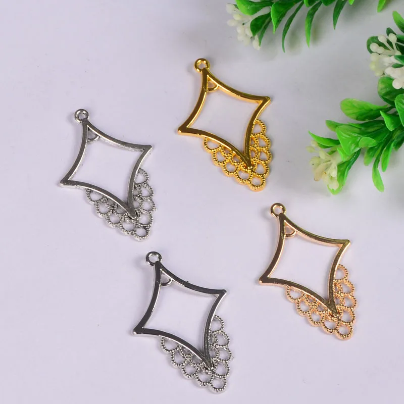 50pcs 27*42MM Zinc Alloy rhombus Charm earring Pendant connector with many holes DIY Fashion Jewelry For Women&Men
50pcs 27*42MM Zinc Alloy rhombus Charm earring Pendant connector with many holes DIY Fashion Jewelry For Women&Men