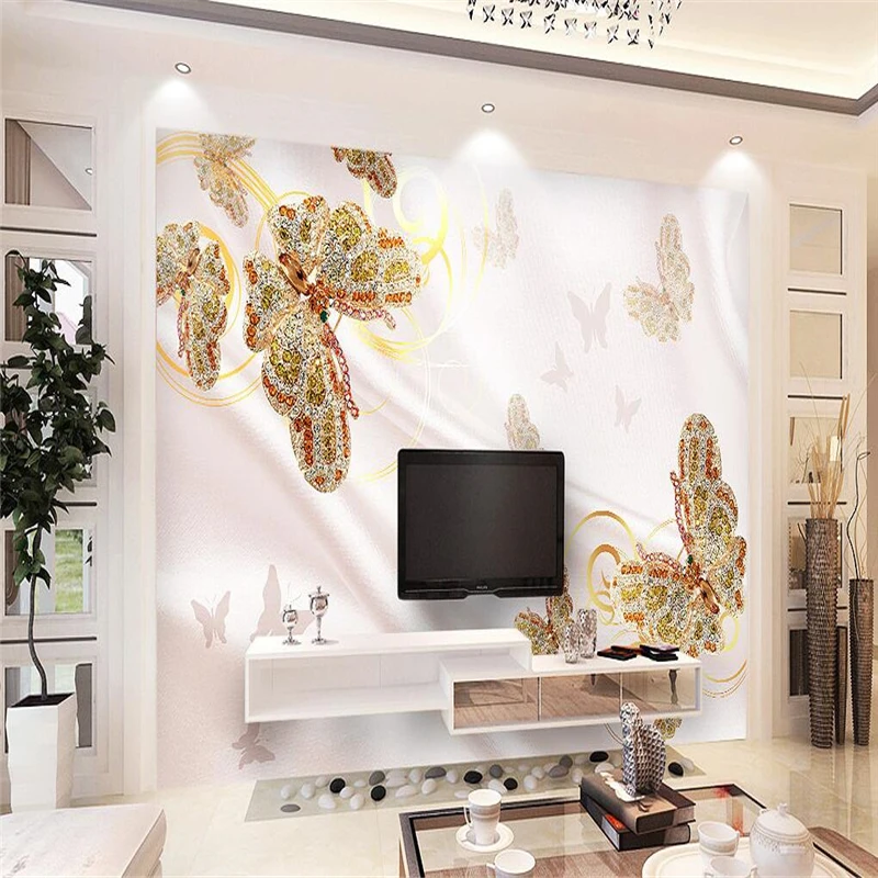 beibehang Custom photo wallpaper 3D fresco, luxury diamond butterfly diamond jewelry TV background papel de parede Wall paper
beibehang Custom photo wallpaper 3D fresco, luxury diamond butterfly diamond jewelry TV background papel de parede Wall paper