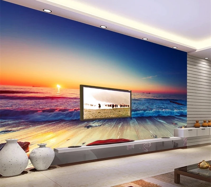 3D Mural For Living Room Custom Any Size Mural Wallpaper Sunset Waves Landscape TV Backdrop Bedroom Photo Wall Paper
3D Mural For Living Room Custom Any Size Mural Wallpaper Sunset Waves Landscape TV Backdrop Bedroom Photo Wall Paper
