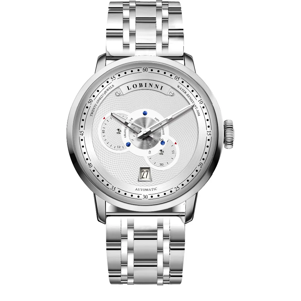 LOBINNI Men Automatic Watch 41mm Mechanical Wristwatch Sapphire Mirror Date Window
LOBINNI Men Automatic Watch 41mm Mechanical Wristwatch Sapphire Mirror Date Window