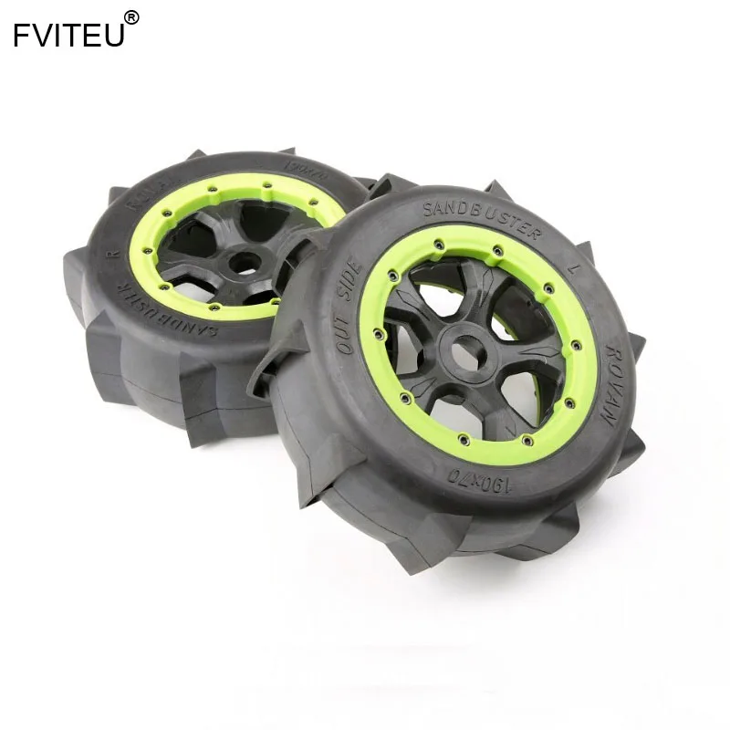 FVITEU Rubber Sand Wheel Tires set Fit 1/5 Losi 5ive T Rovan BAJA 4WD/SLT King Motor x2
FVITEU Rubber Sand Wheel Tires set Fit 1/5 Losi 5ive T Rovan BAJA 4WD/SLT King Motor x2