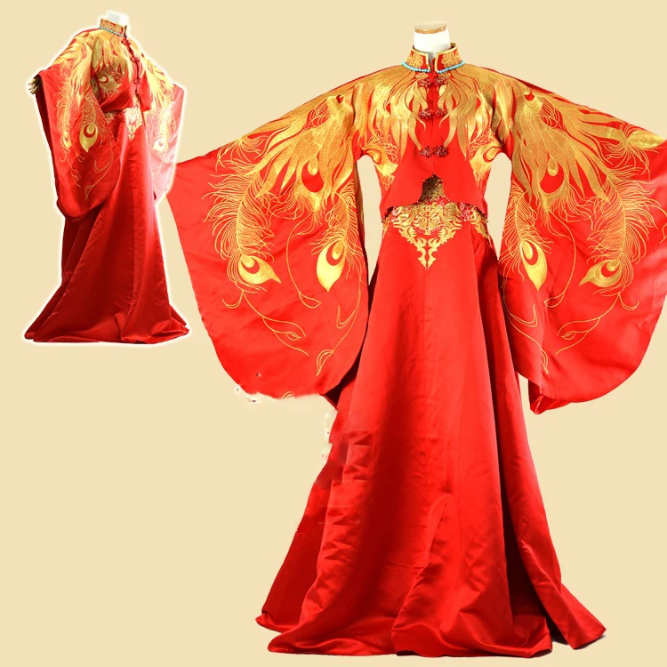 Bai Niao Chao Feng Gorgeous Embroidery Phoenix Traditional Chinese Wedding Hanfu Bride Costume Xiu He Fu for TV Play Photography
Bai Niao Chao Feng Gorgeous Embroidery Phoenix Traditional Chinese Wedding Hanfu Bride Costume Xiu He Fu for TV Play Photography