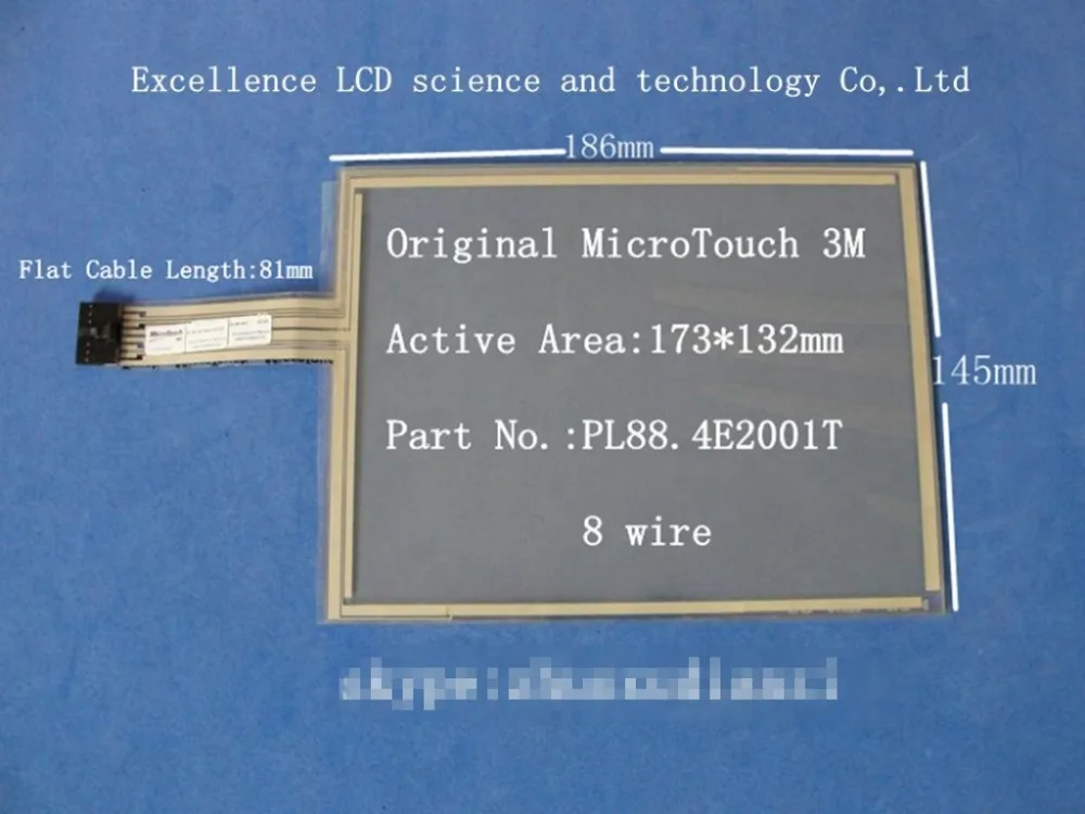 PL88.4E2001T Оригинал для Microtouch 3M 8,4 дюйма 8-проводная резистивная сенсорная панель
PL88.4E2001T Оригинал для Microtouch 3M 8,4 дюйма 8-проводная резистивная сенсорная панель
