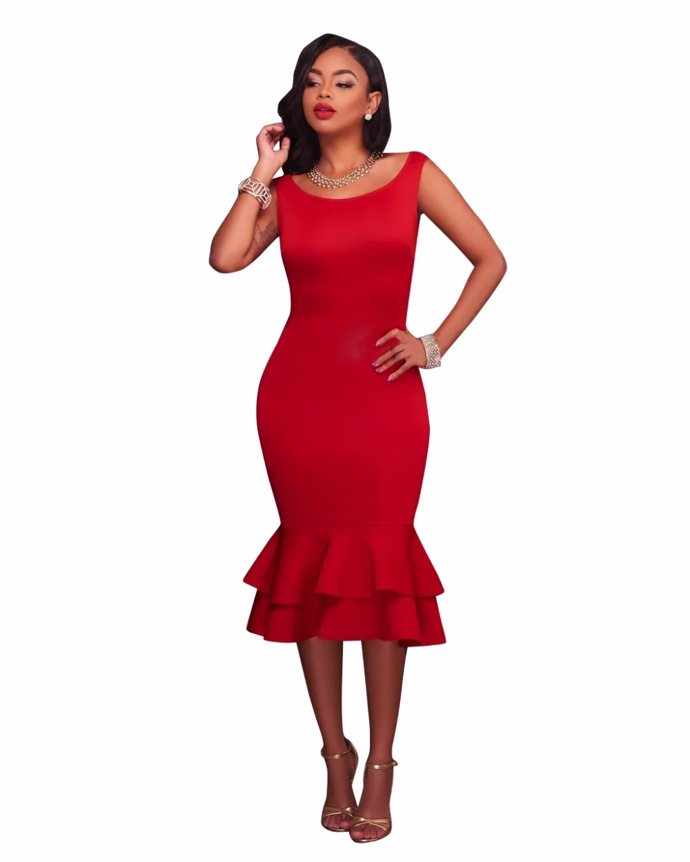 JRRY Vintage Sleeveless Ruffles Women Midi Dresses Autumn Hot Selling Mid Calf Length Dress Vestidos
JRRY Vintage Sleeveless Ruffles Women Midi Dresses Autumn Hot Selling Mid Calf Length Dress Vestidos