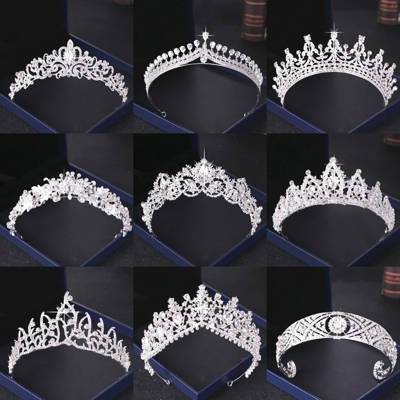 Crystal Rhinestone Wedding Crown Silver Color Bride Tiaras and Crown Headdress Hair Accessories Women Wedding Bridal Headpiece
Crystal Rhinestone Wedding Crown Silver Color Bride Tiaras and Crown Headdress Hair Accessories Women Wedding Bridal Headpiece