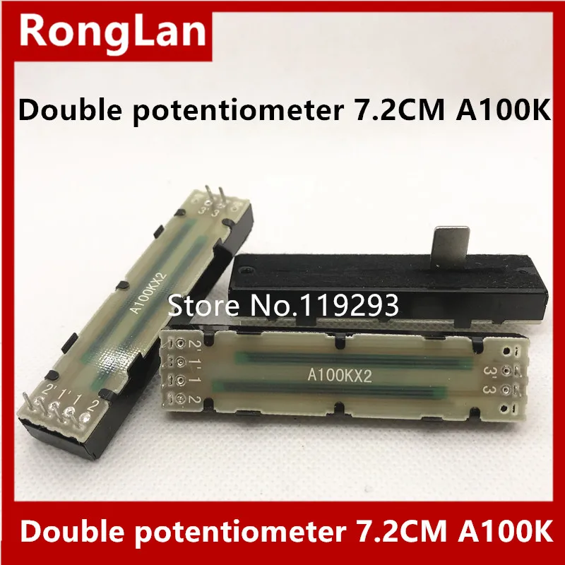 Behringer Mixers Slide Potentiometers double potentiometer 72MM 7.2CM A100K A50K A50KX2 A100KX2 handle length 12MM--5PCS/LOT
Behringer Mixers Slide Potentiometers double potentiometer 72MM 7.2CM A100K A50K A50KX2 A100KX2 handle length 12MM--5PCS/LOT