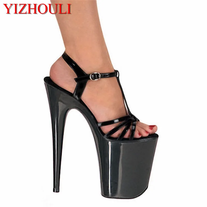 Fashion 8 inch platform black tee with 20 cm high heels sexy nightclubs high heels sandals women's toes sandals
Fashion 8 inch platform black tee with 20 cm high heels sexy nightclubs high heels sandals women's toes sandals