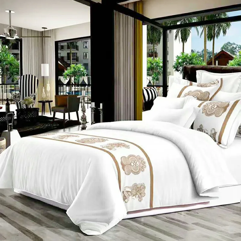 5-star Hotel White Luxury Pure Cotton Satin Printing Bedding Set Twin Full Queen King Size Duvet Cover Bed Flat Sheet Pillowcase
5-star Hotel White Luxury Pure Cotton Satin Printing Bedding Set Twin Full Queen King Size Duvet Cover Bed Flat Sheet Pillowcase