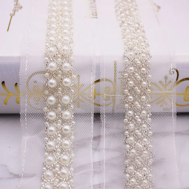 11Yards Top Quality 5cm Pearl Beads Beaded Lace Trim Mesh Fabric Wedding Lace Garment Lace
11Yards Top Quality 5cm Pearl Beads Beaded Lace Trim Mesh Fabric Wedding Lace Garment Lace
