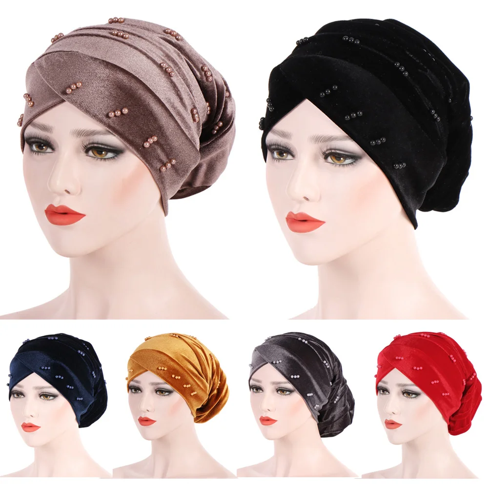 Women Ladies Headwrap Caps Pearl Beaded Turban Hat Slouchy Baggy Hats Elastic HATQD0067
Women Ladies Headwrap Caps Pearl Beaded Turban Hat Slouchy Baggy Hats Elastic HATQD0067