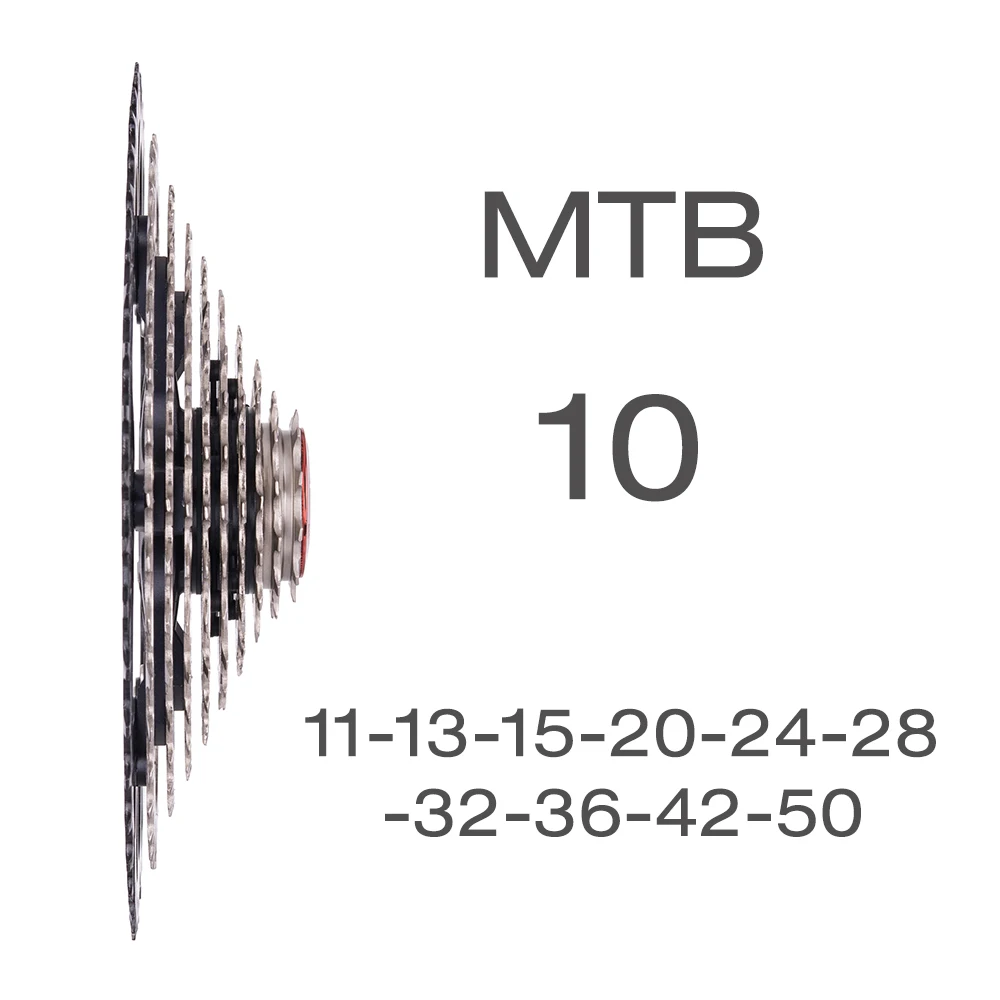MTB Cassete 10 Speed 11-50T 10s 20s 30s MTB Mountain Bike Cassette Freewheel For K7/Parts XT SLX XO X0 X9 X7 Bicycle Parts
MTB Cassete 10 Speed 11-50T 10s 20s 30s MTB Mountain Bike Cassette Freewheel For K7/Parts XT SLX XO X0 X9 X7 Bicycle Parts