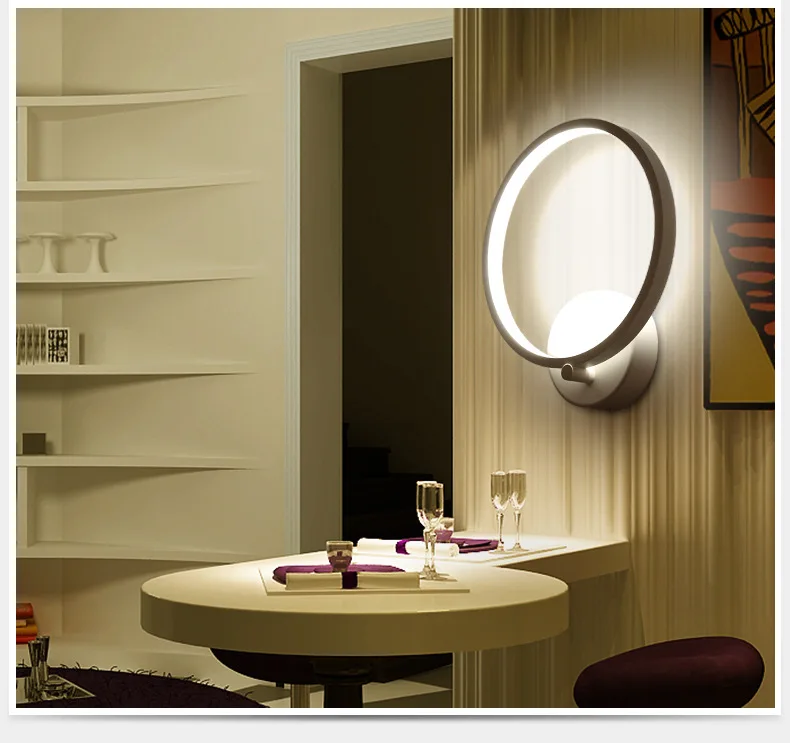 Modern Round Bedside LED Wall Light Ring Circle Simple Wall Sconce Lamp For Bedroom Hallway Stairs Wall Mounted Lighting Fixtur
Modern Round Bedside LED Wall Light Ring Circle Simple Wall Sconce Lamp For Bedroom Hallway Stairs Wall Mounted Lighting Fixtur