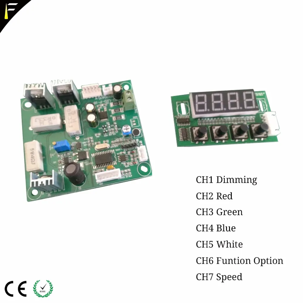 4in1 RGBW 7Channels LED PAR Can Main board Parts CH1 Dimming CH2 Red CH3 Green CH4 Blue CH5 White CH6 FuntionOptional CH7 Speed
4in1 RGBW 7Channels LED PAR Can Main board Parts CH1 Dimming CH2 Red CH3 Green CH4 Blue CH5 White CH6 FuntionOptional CH7 Speed