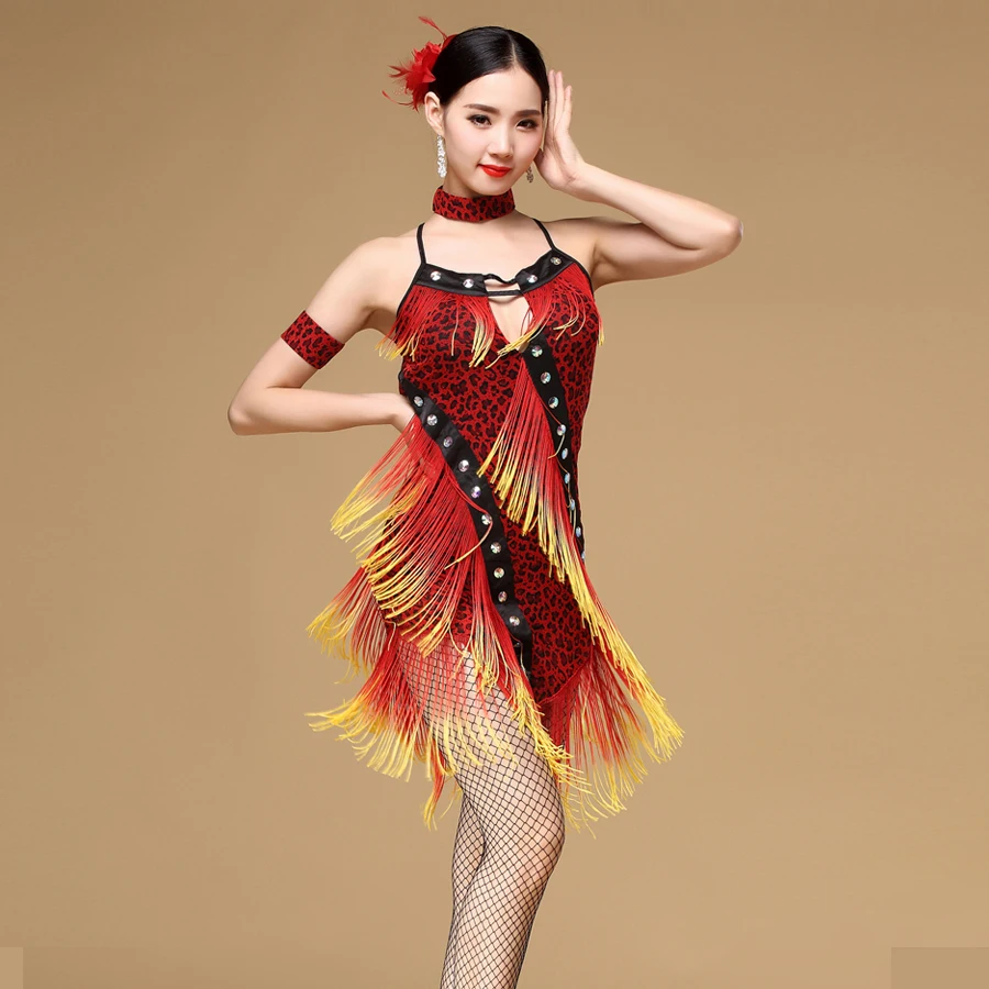 New 2018 Performance Ballroom Dancing Salsa Dance Dresses with Tassels Samba Carnival Costumes Latin Dance Dress Women 
New 2018 Performance Ballroom Dancing Salsa Dance Dresses with Tassels Samba Carnival Costumes Latin Dance Dress Women