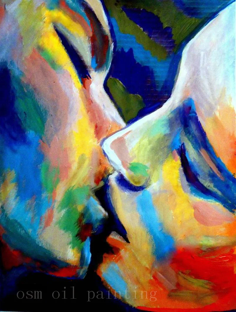Hand-painted New Style Wall Art Decorative Portrait Couple Kiss Colorful Face Oil Painting on Canvas Handmade Modern Oil Picture
Hand-painted New Style Wall Art Decorative Portrait Couple Kiss Colorful Face Oil Painting on Canvas Handmade Modern Oil Picture