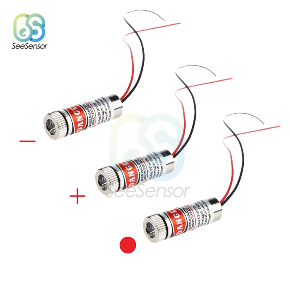 650nm 5mW Adjustable Laser Head Red Point / Line / Cross Laser Module Head Glass Lens Focusable Industrial Class 3V 5V
650nm 5mW Adjustable Laser Head Red Point / Line / Cross Laser Module Head Glass Lens Focusable Industrial Class 3V 5V