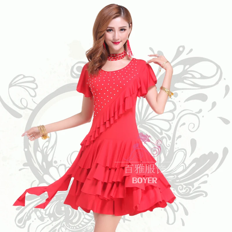New women Stage Performance Ballroom Dancing Costumes Latin female Dance Dress practice Skirt Dancewear 3 colors S/M/L/XL/XXL
New women Stage Performance Ballroom Dancing Costumes Latin female Dance Dress practice Skirt Dancewear 3 colors S/M/L/XL/XXL