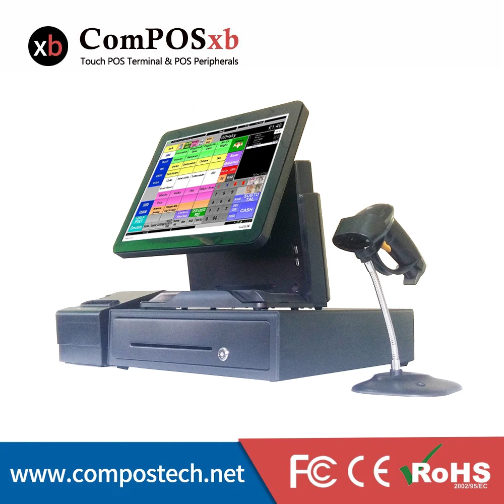 Cheap Cahsier Register 15 Inch LED Touch Screen Point of Sale System Restaurant Ordering Machine With Cash drawer/Scanner
Cheap Cahsier Register 15 Inch LED Touch Screen Point of Sale System Restaurant Ordering Machine With Cash drawer/Scanner