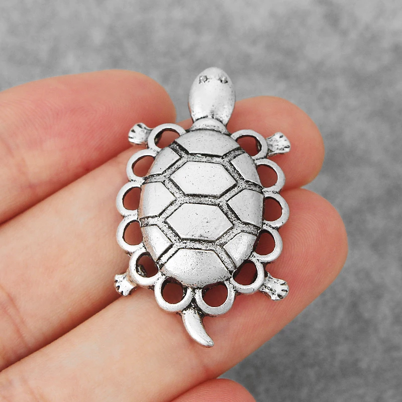 10PCS Tibetan Silver Animal Turtle Tortoise Porous Charms Pendants Connectors for Necklace DIY Jewelry Findings Making 39x22mm
10PCS Tibetan Silver Animal Turtle Tortoise Porous Charms Pendants Connectors for Necklace DIY Jewelry Findings Making 39x22mm