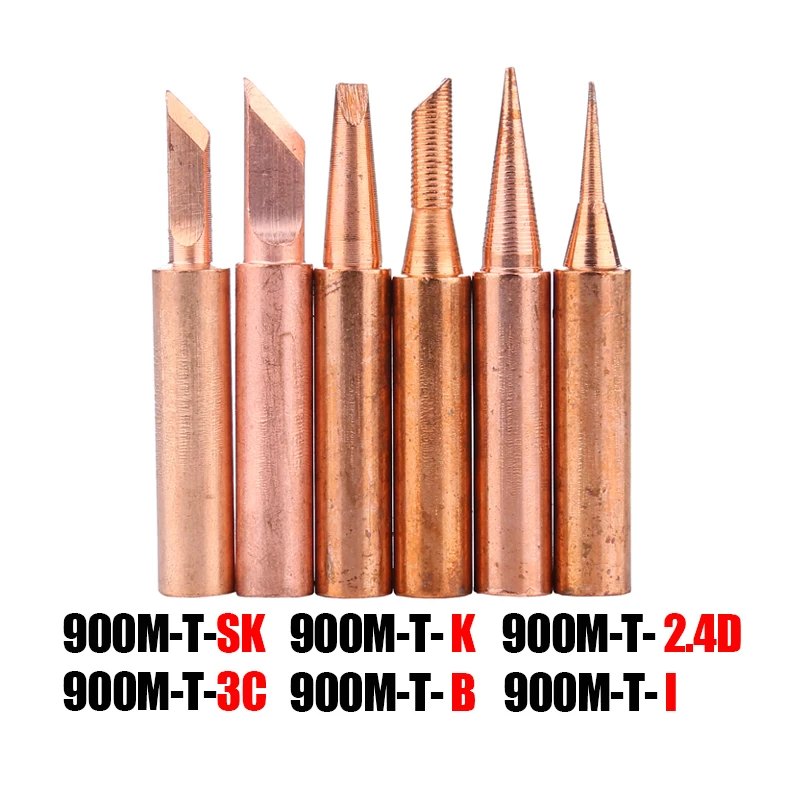 900M-T Series Soldering Iron Tip Pure Copper Lead-free For Welding Rework Station Soldering Tips Repair Tool
900M-T Series Soldering Iron Tip Pure Copper Lead-free For Welding Rework Station Soldering Tips Repair Tool