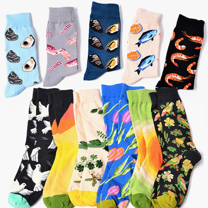 COCOTEKK Original 11 Colors Men's Fashion Dress Socks Cotton Colorful Wedding Mens Socks Novelty Plant Sea Animal Patterned Soks
COCOTEKK Original 11 Colors Men's Fashion Dress Socks Cotton Colorful Wedding Mens Socks Novelty Plant Sea Animal Patterned Soks